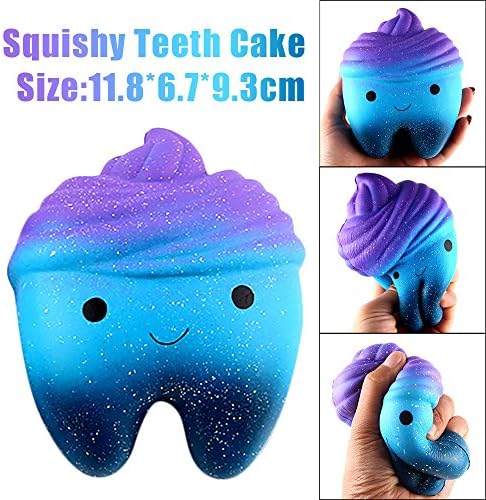 Galaxy Teeth Cake Scented Squishy Slow Rising Squeeze Toys Jumbo Collection Sushi Cat Cartoon (C)