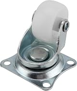 YUENPUN 24x 1 Inch White Swivel Castor Wheels 25mm Heavy Duty Top Plate Trolley view 4