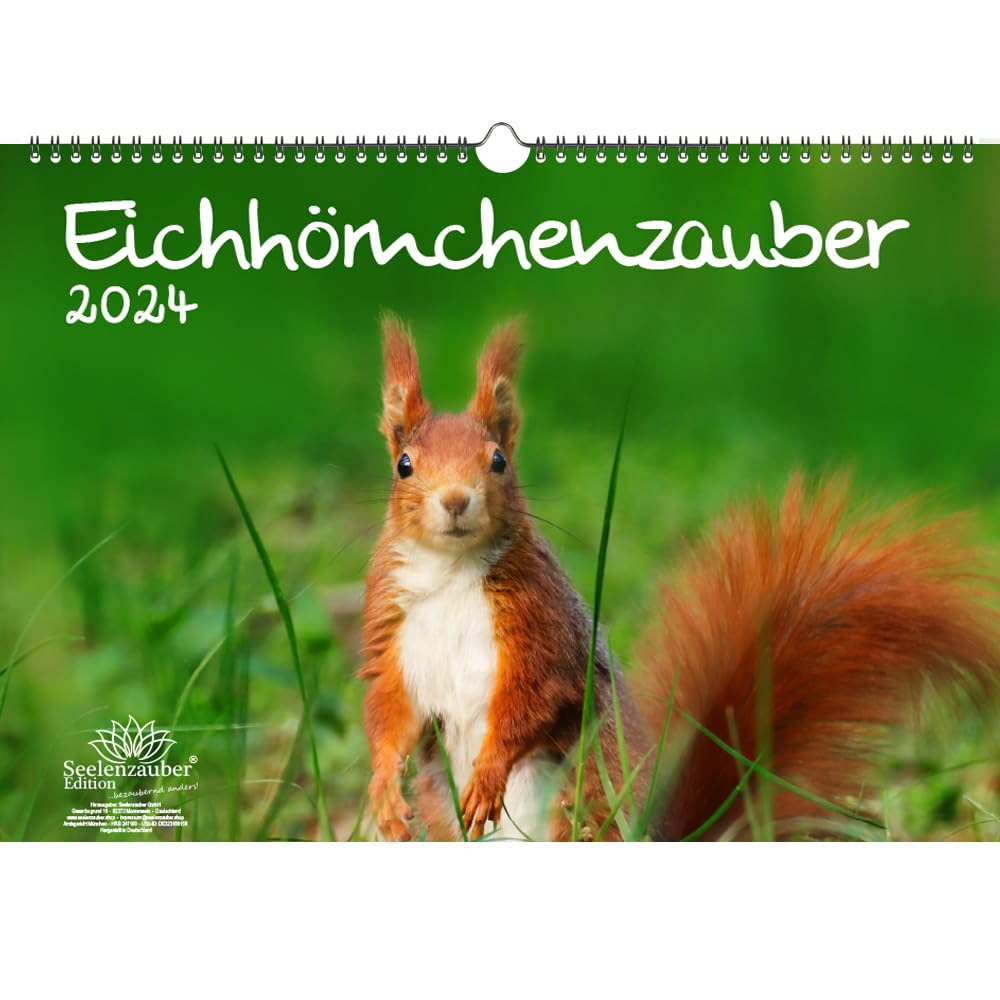 Squirrel Magic DIN A3 Calendar for 2024 Squirrel Seelenzauber