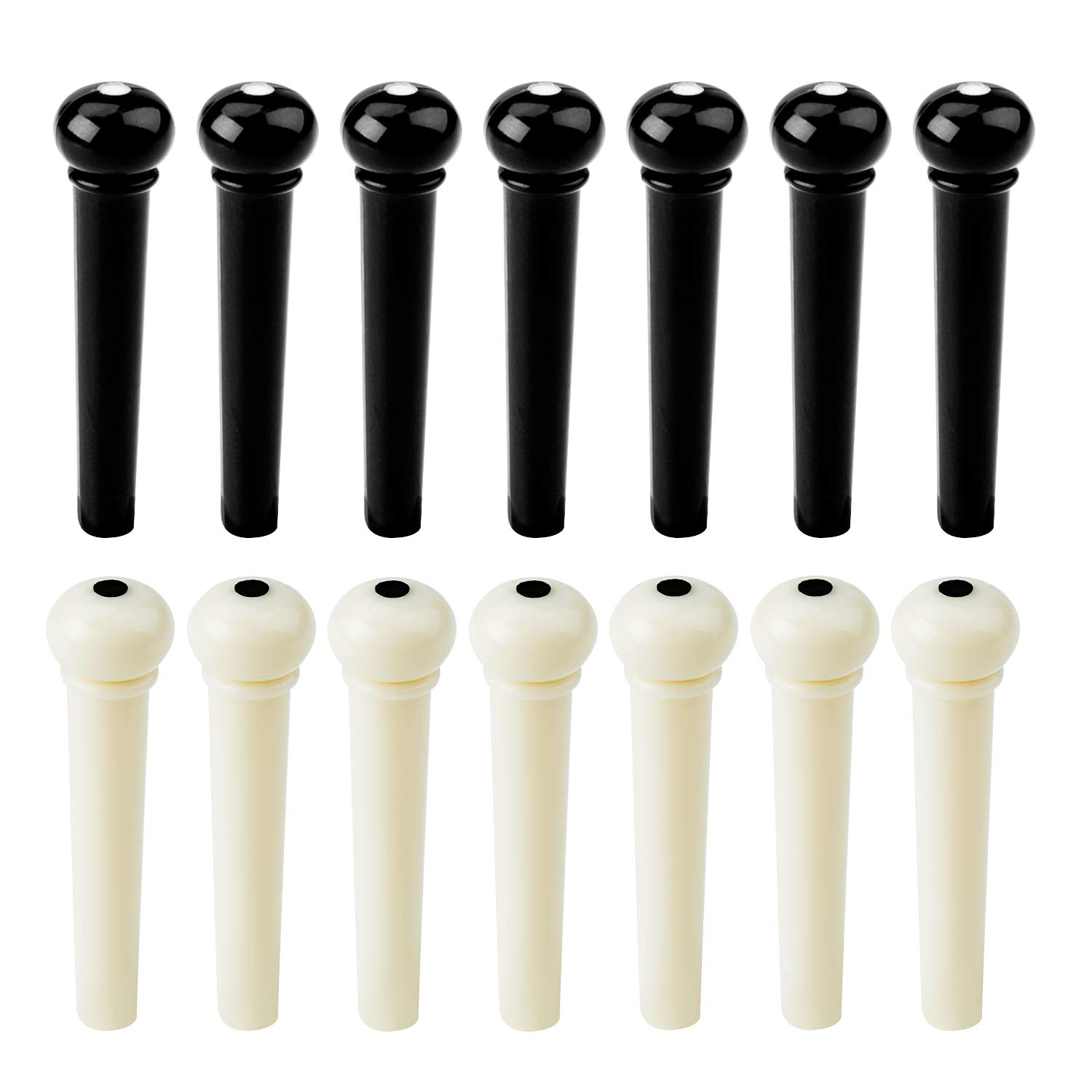 Simtyso 12Pcs Ivory Acoustic Guitar Abs Plastic... - 24 Pcs Plastic Acoustic Guitar Bridge Pi Buy Online In Bahamas At Desertcart