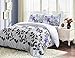 Utopia Bedding 3PC Duvet Cover Set 1 Duvet Cover with 2 Pillow Shams - Comforter Cover with Button Closure - Soft Brushed Microfiber - Shrinkage & Fade Resistant, Easy Care (Queen, Floral)
