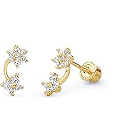 14k Yellow Gold Stud Earrings with Screw Back