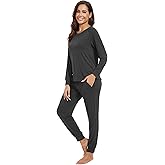 WiWi Viscose from Bamboo Women's Pajama Set Soft Long Sleeve Pajamas Sets S-XXL