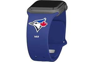 Game Time Toronto Blue Jays Silicone Sport Watch Band Compatible with Apple Watch
