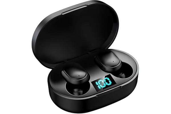 Fone de Ouvido Bluetooth 5.1 TWS Premium Wireless com Luz LED, Som Hi-Fi Estéreo, Cancelamento de Ruído, Toque Inteligente, Bateria Longa, Microfone, Compatível com Android e iOS