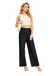 FUNYYZO Women's Wide Leg Pants High Elastic Waisted