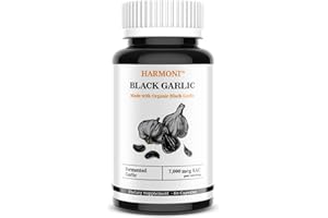 Harmoni Extra Strength Organic Black Garlic Capsules 7000mcg SAC Fermented High Potency 60