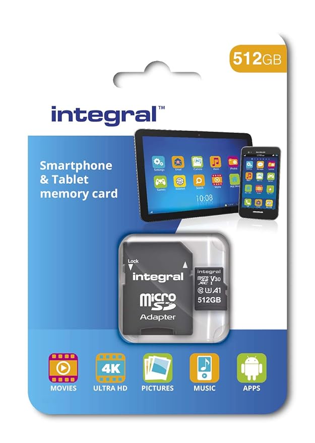 Integral 512GB micro SD card High Speed memory microSDXC for