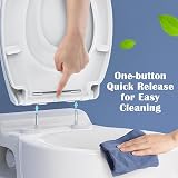 STOREMIC Soft Close Toilet Seat White with Quick Release and Child Seat view 5