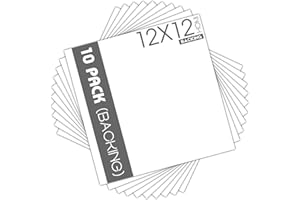 Mat Board Center, 10 Pack 12x12 White Backing Boards, Cardboard for Arts, Prints, Frames, Photos and More
