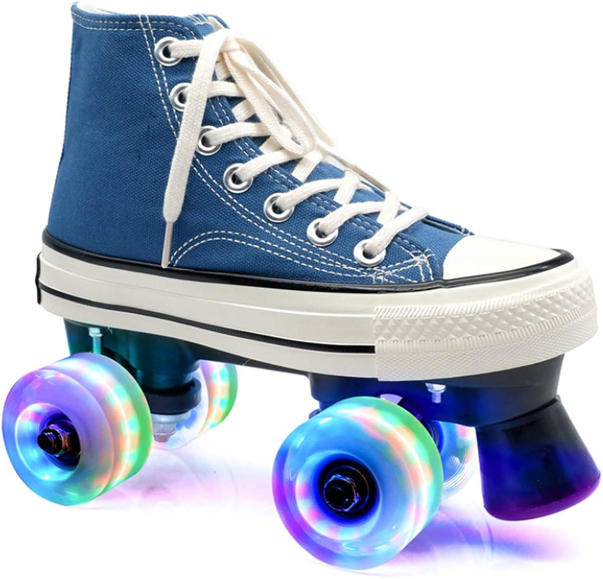 Outdoor Sneaker Skates for Teens and Youth Florescent Canvas Adjustable