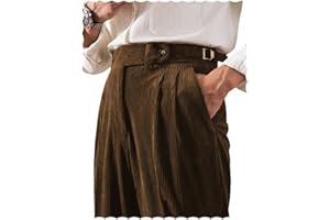 GARQIA CLYON Men's Pants Corduroy Tailored Classic Fit Winter Stretchy Casual Corduroy Dress Pants