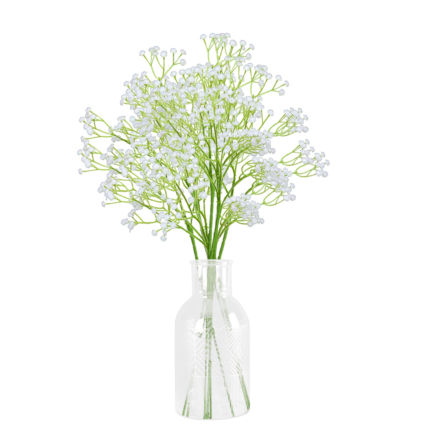 GVSAVY 8 bouquets of simulated baby's breath, artificial breath bouquet, hand flower arrangement, DIY wedding party holiday party, home decoration (gyfangzhenmantianxing)