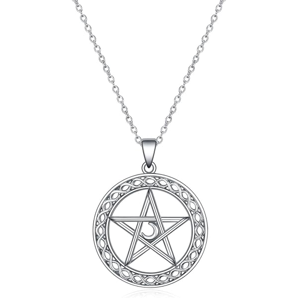 Celtic Hidden Pentacle Sterling Silver Emerald Pendant Celtic Hidden Pentacle Sterling Silver Emerald Pendant