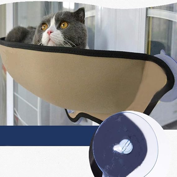 Cat Window Bed, Cat Window Perch,Cat Car Hammock Mount Lounger with 4