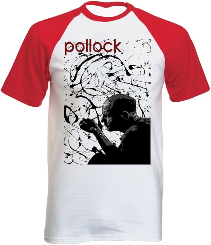 teesquare1st Jackson Pollock 1 Tshirt con Manga Corta roja TShirt