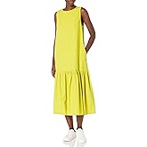 The Drop Womens Ilana Loose Sleeveless Wide-Hem Poplin Maxi Dress