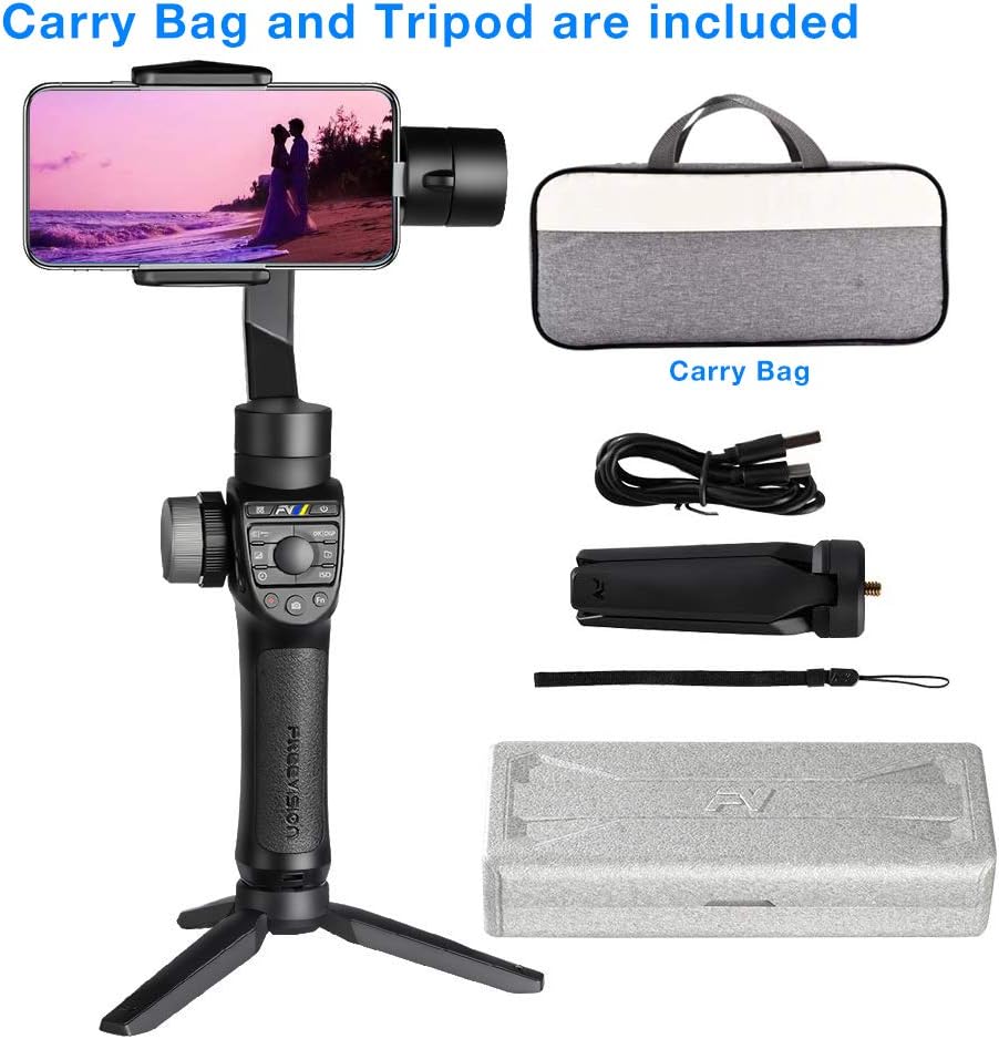 3 axis Gimbal Compatible with gopro Hero 9/8/7/6/5,Sony RX0,DJI osmo Action ,Insta360 ,Provide Tripod and Extension Rod Together, Inkee Falcon