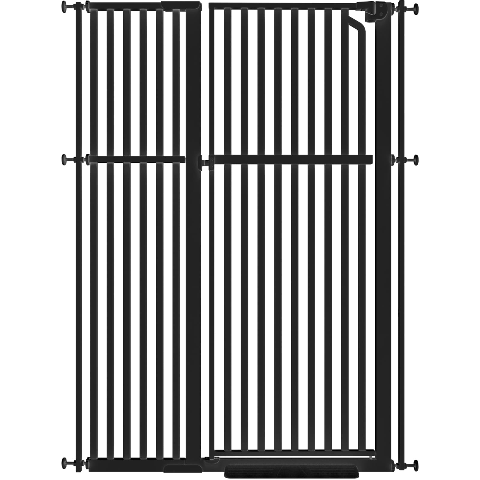 Photo 1 of Senneny 63" Extra Tall Cat Gate Auto Close & One-Hand Open, Includes Extension, No Drilling Pressure & Wall Mounted Kits, Metal Pet Gate Fits Openings 41.3" to 45.2" Wide, Black