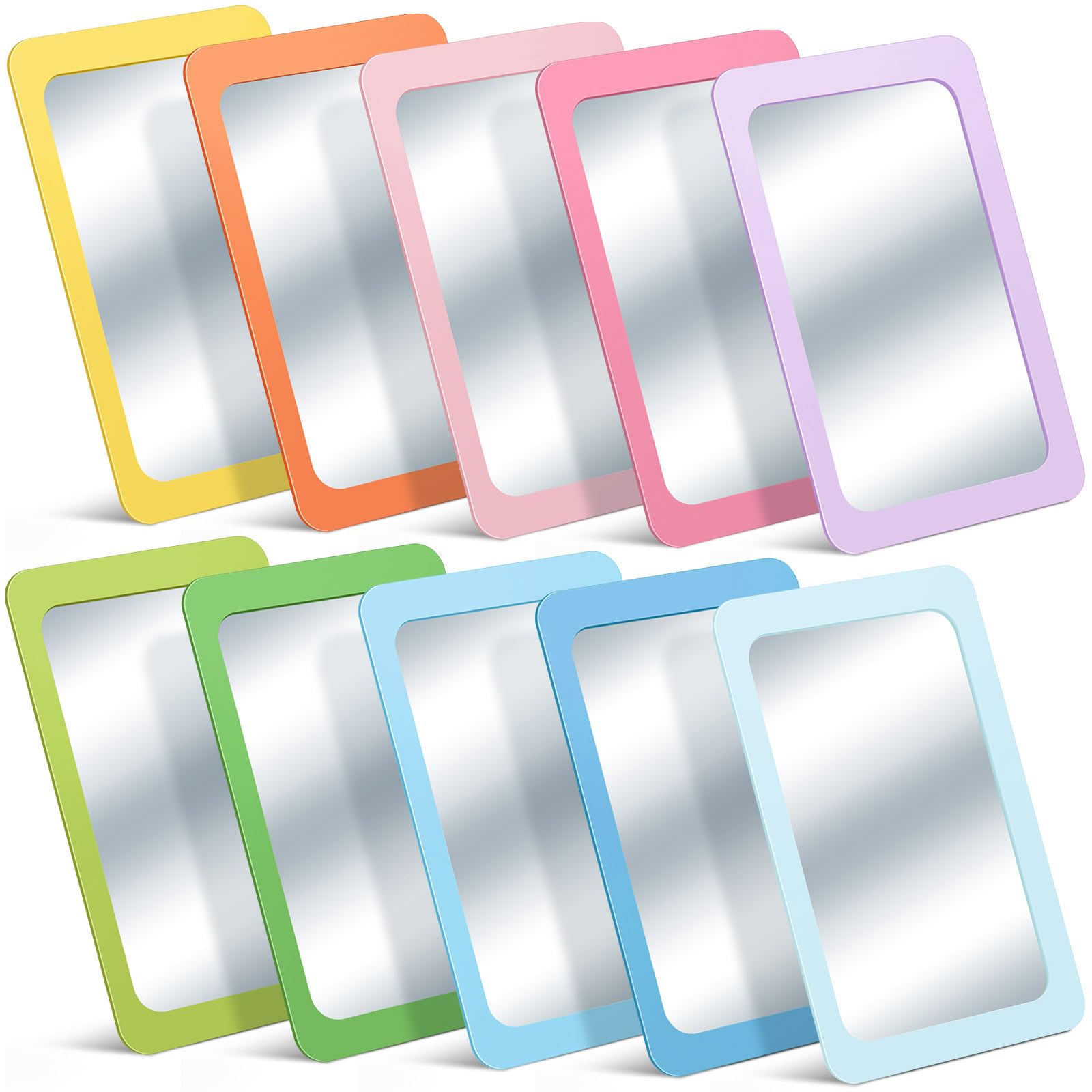 Photo 1 of Dandat 10 Pcs Small Mirrors for Kids Safe Shatter Proof 6 x 4 Inch Unbreakable Classroom Mirror for Craft Bulk in Preschool Nursery Daycare Spa Party (Macaron Color)