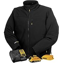 Radians Unisex Heated Soft Shell Jacket - Black XL Heavy Duty Work Wear