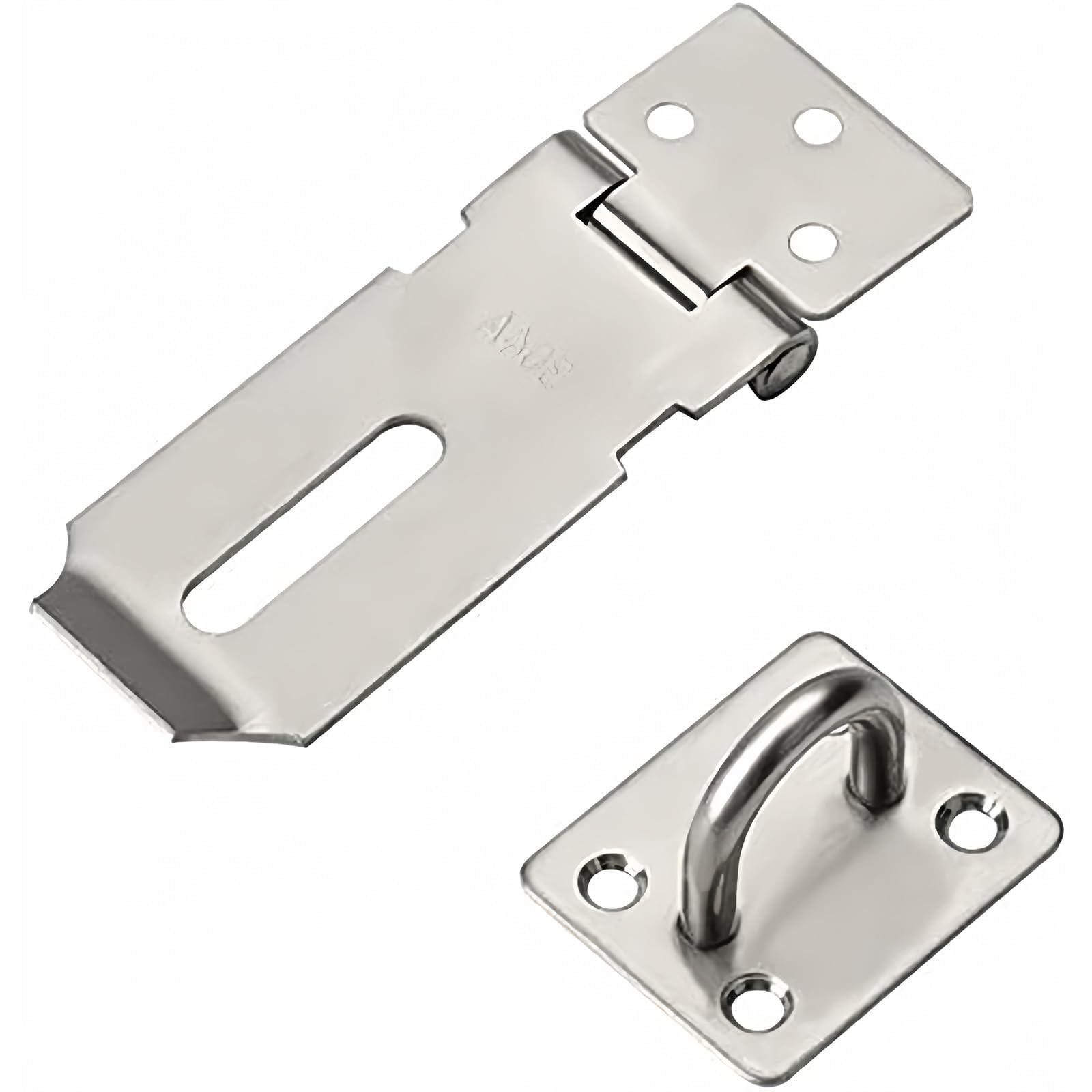 TOP-VIGOR 1Pcs Door Padlock Hasp, 3 inch Stainless Steel Heavy Duty Shed Lock Hasp, Door Clasp Gate Security Lock Latch Hinge for Internal External Door Cupboard Cabinet