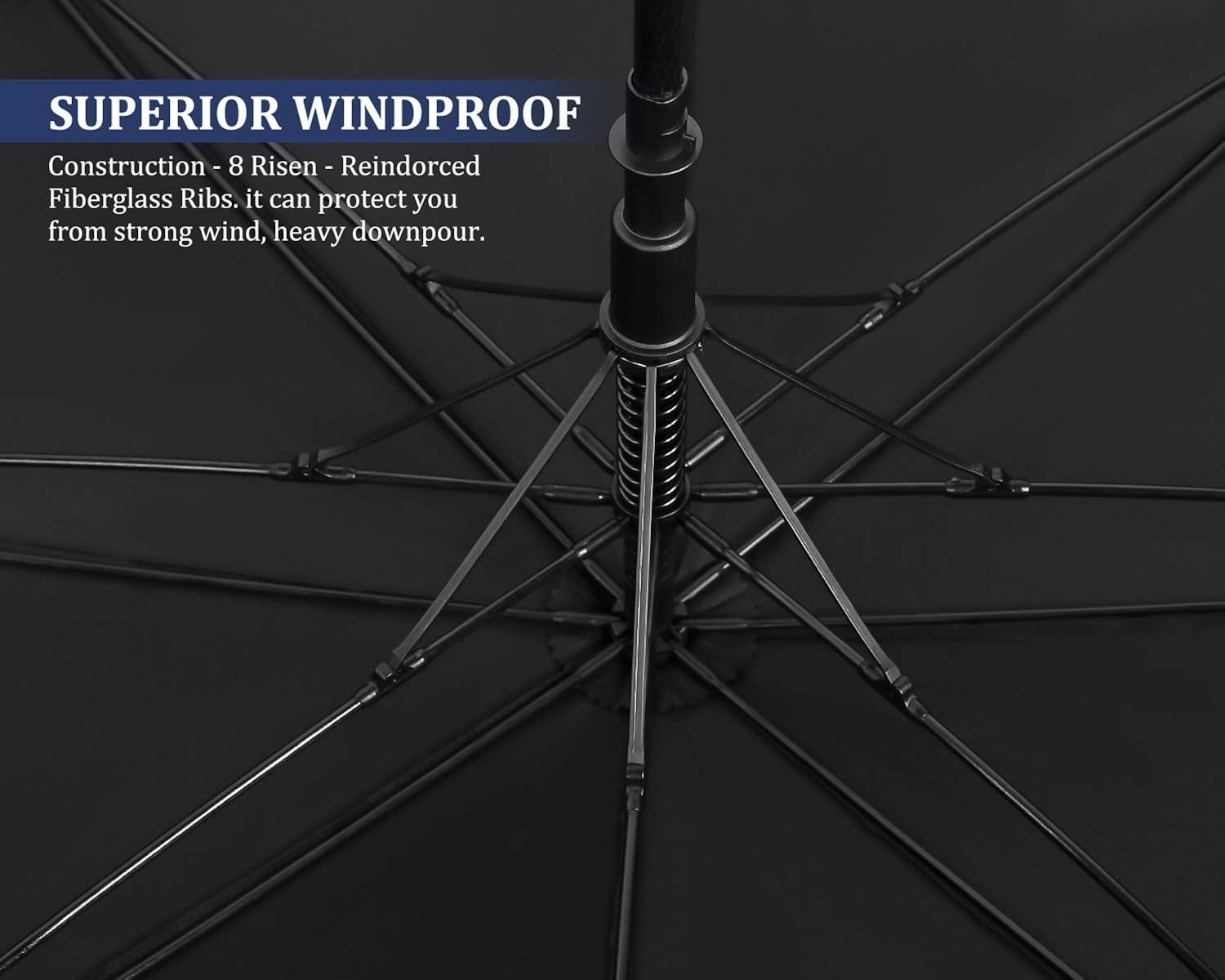 Heasy Golf Umbrella 58/62/68 Inch Large Windproof Waterproof Oversize Double Canopy Extra Sturdy Automatic Stick Umbrellas for Men & Women : Sports & Outdoors