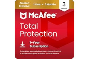 McAfee Total Protection 3-Device 2026 Ready | 15-Month Subscription with Auto-Renewal | anti virus software 2026 for pc, Antivirus, Secure VPN, Scam Protection, Identity Monitoring | Download