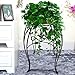 AMAGABELI GARDEN & HOME Metal Potted Plant Stand 15 inch Rustproof Decorative Flower Pot Rack with Curved Legs Iron Art Planter Holders Garden Patio Steel Fern Pots Containers Supports Corner, Black