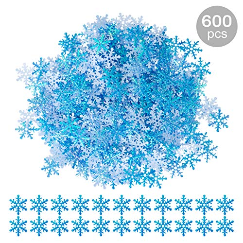 GWHOLE 600Pcs Snowflakes Confetti for Christmas Wedding Birthday Holiday Party Table Decorations Supplies - Thumbnail 7