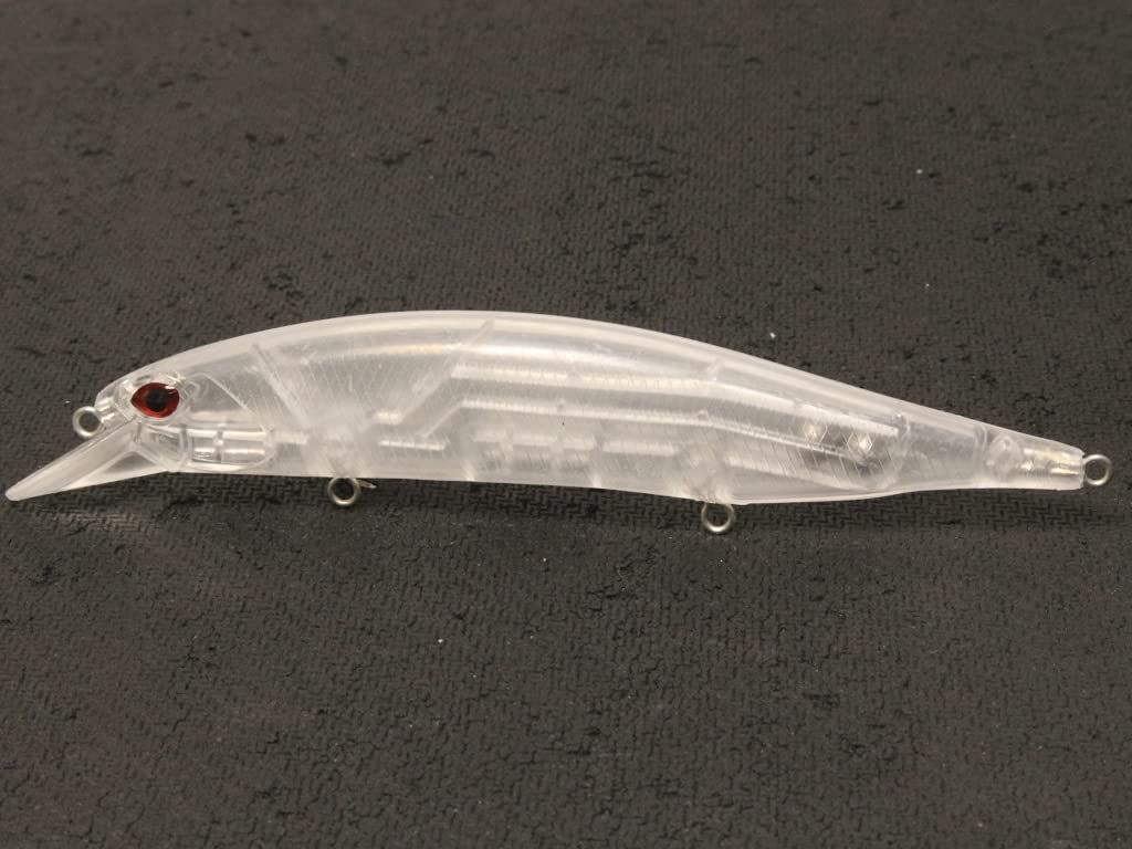wLure 10 Blank Unpainted Minnow Crankbait Topwater Lipless Jerkbait Fishing Lures (UPM401P10)