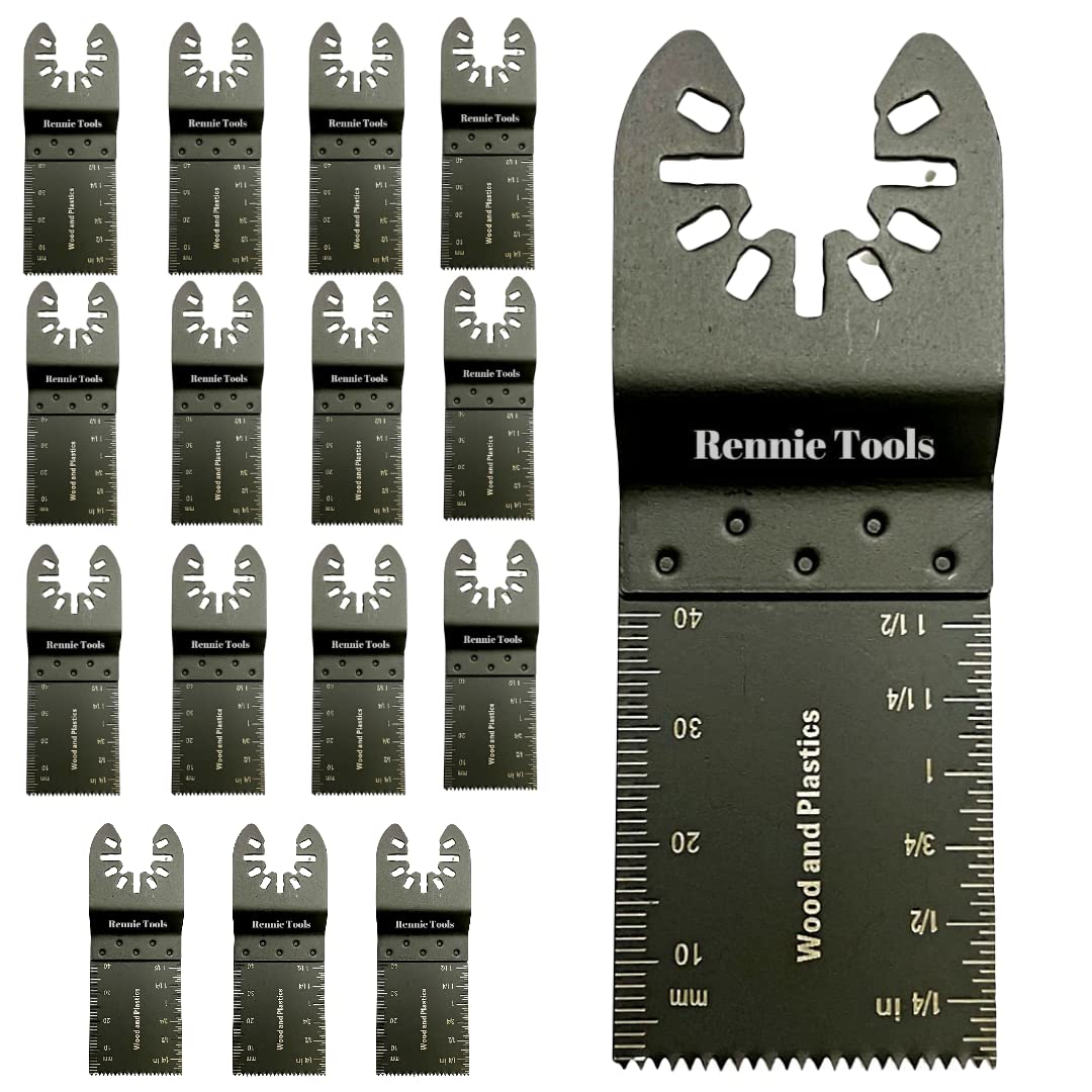 Rennie Tool Company 35mm Wood Cutter Saw Blades Set Compatible with Dremel Fein Multimaster Makita Etc Oscillating Multi Tool Pack of 15