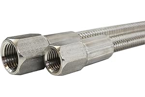 BEST VALUE VACS BVV 1/2" 37 Degree JIC Stainless Steel Hose-48-inch