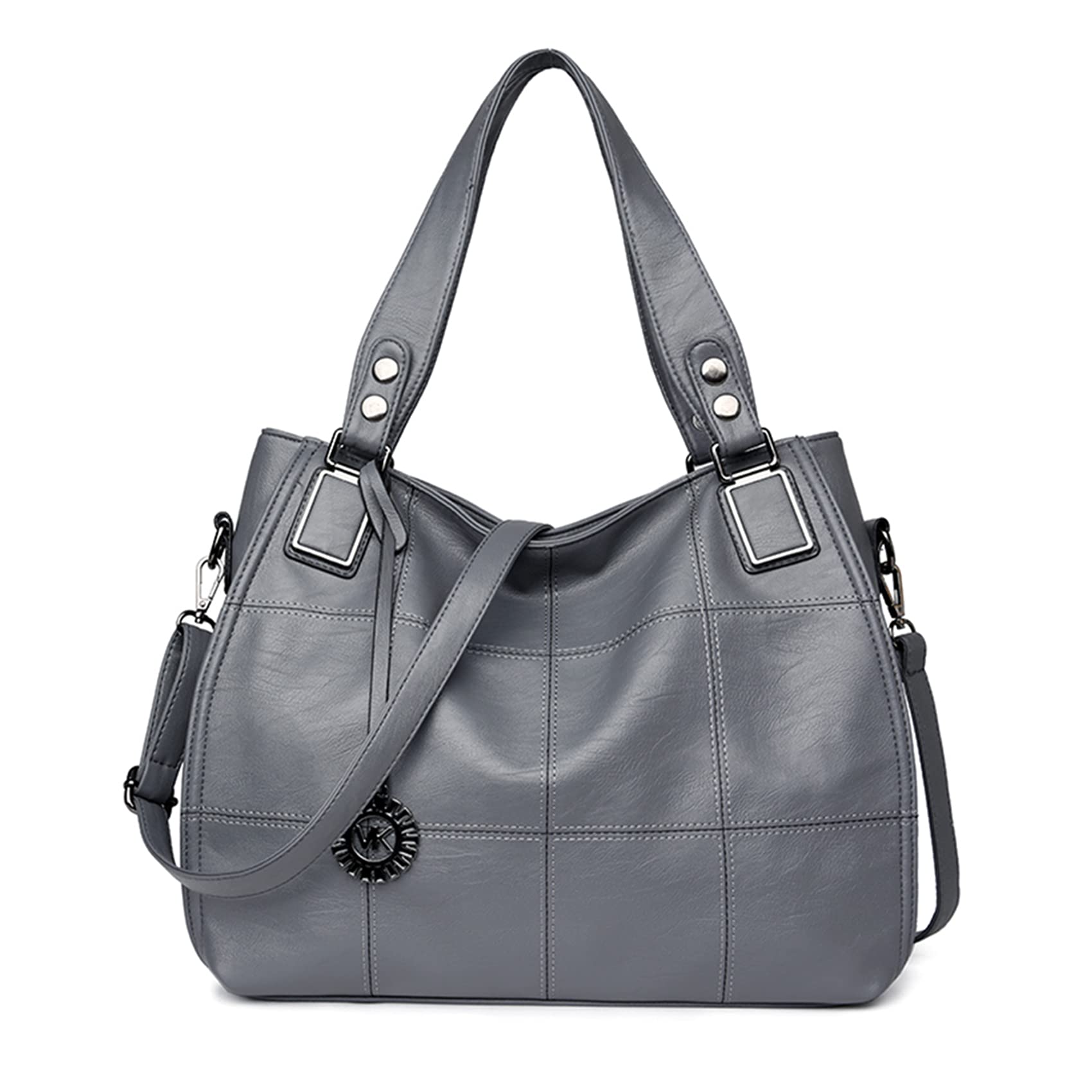 Sacmill Ladies Leather Handbags Large Capacity Top Handle Messenger Crossbody Shoulder Bags for Womens Girls