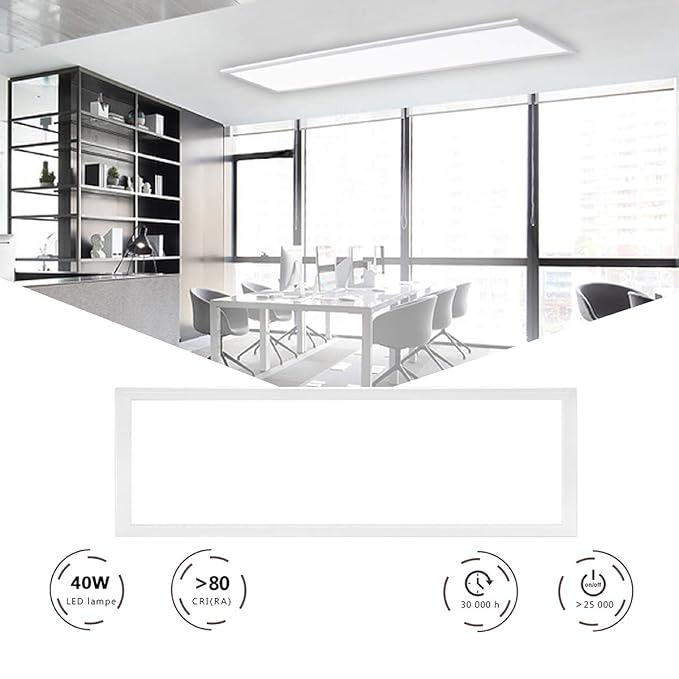 Flure Verkaufsraume Kuche Badezimmer Keller Energieklasse A Trafo Und Befestigungsmaterial Fur Buroraume Led Panel Deckenleuchte 120x30cm Neutralweiss 4000k Ultraslim 40w Inkl Sidra Hospital