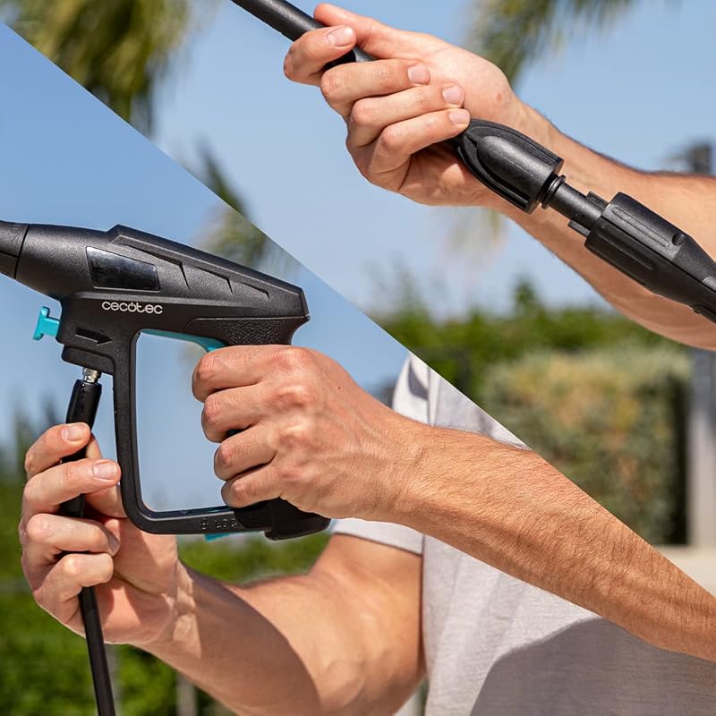 Lavadora de alta pressão cecotec hydroboost 1400 essential, 1400 w, casa, jardim ou carro, vazão 426 l/h, pressão 105 bares, bomba de alumínio, raio de ação 9 m multicolor
