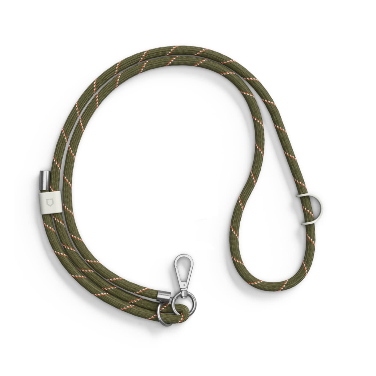 RHINOSHIELD Braided Crossbody Phone Lanyard | Easy to Adjust, Additional loop to hang Airpods, Keys and Card Holders, Durable Strap, Multiple Colors, Made of Recycled Materials - Olive Green