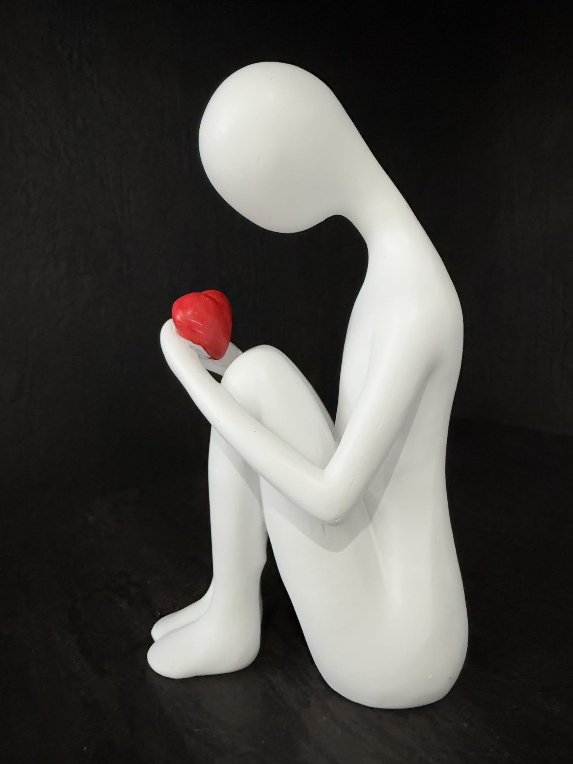 Haute Collage Finding Peace in Remembrance heartfelt sculpture quiet reflection solace lost loved one grief hearache (White)