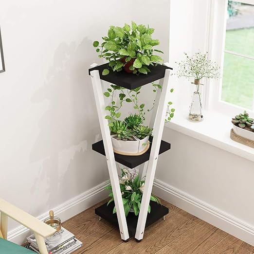 Puesto de plantas Soporte de flores vertical de tres niveles ...