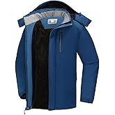 CAMEL Men's Winter Ski Jackets Waterproof Snow Coat with Hood Mountain Windproof Rain Jacket