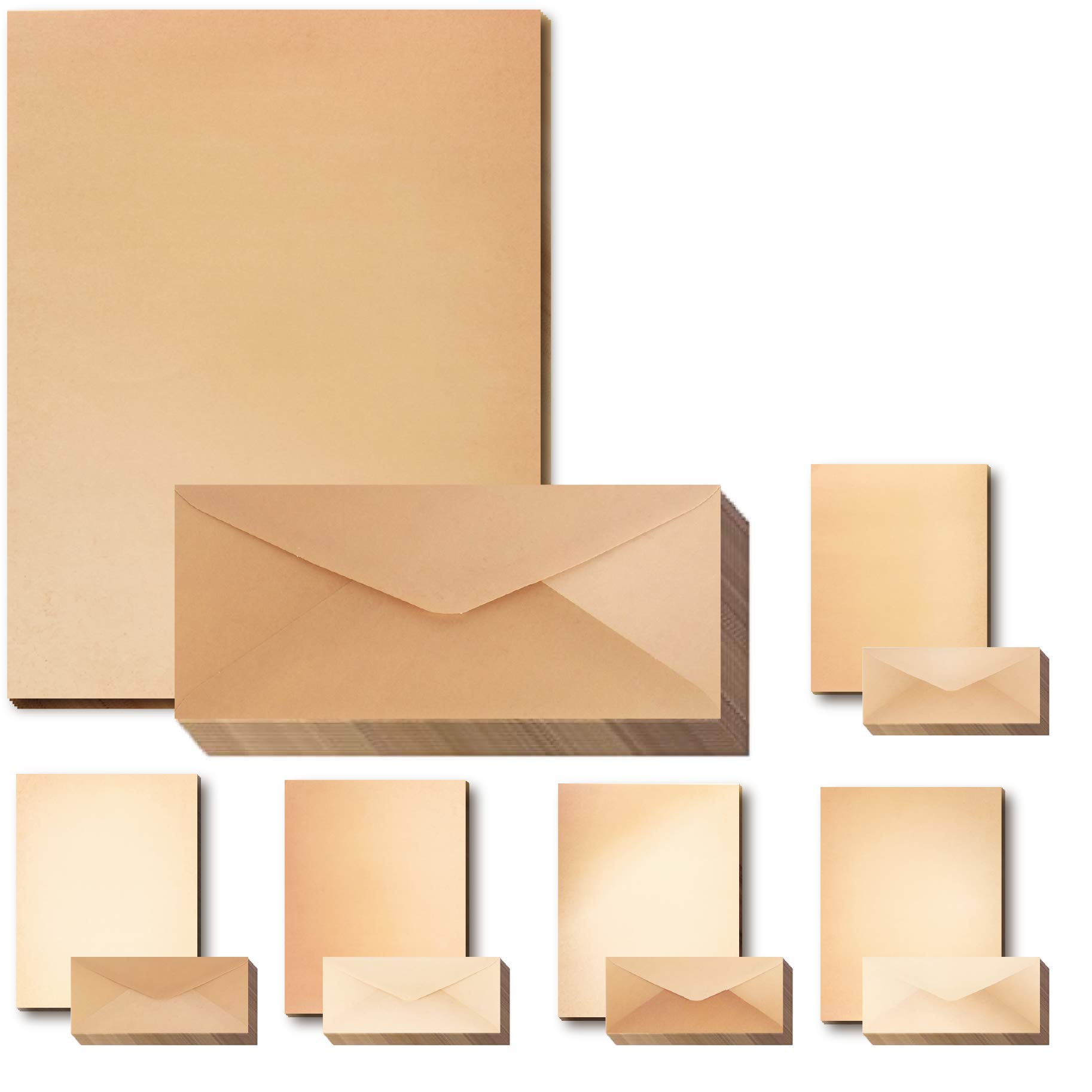 60 Sets Vintage Paper and Enveoples