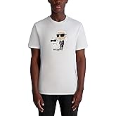 Karl Lagerfeld Mens Short Sleeve Crewneck Graphic Design T-Shirt