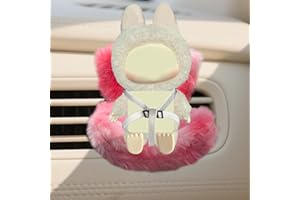 Pinefolk Doll car seat for labubu Dolls (15cm&17cm Monster, Macaron/Have a seat/Energy). Accessories for labubu car seat Toy. Doll seat for popmart Blind Box.(Pink Ombre)
