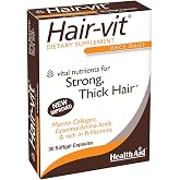 HealthAid Hair-VIT, 30 Capsules, Once Daily, Vital Nutrients for Strong, Thick, &amp; Shiny Hair, Rich in B- Vitamins &amp; Essential Amino Acids