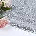 TRLYC 20 Ft X 10 Ft Silver Sequins Backdrop Curtain