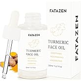 FATAZEN Turmeric Face Oil | Natural Glow Turmeric Facial Oil for Anti-Aging & Antioxidant, Tea Tree Oil with Aloe Vera + Witch Hazel + Jojoba, Lightweight Serum for Sensitive Skin & All Skin