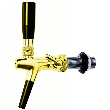 Westerbarkey Kompensator Schankhahn von TOF in Gold mit 35mm Stutzen