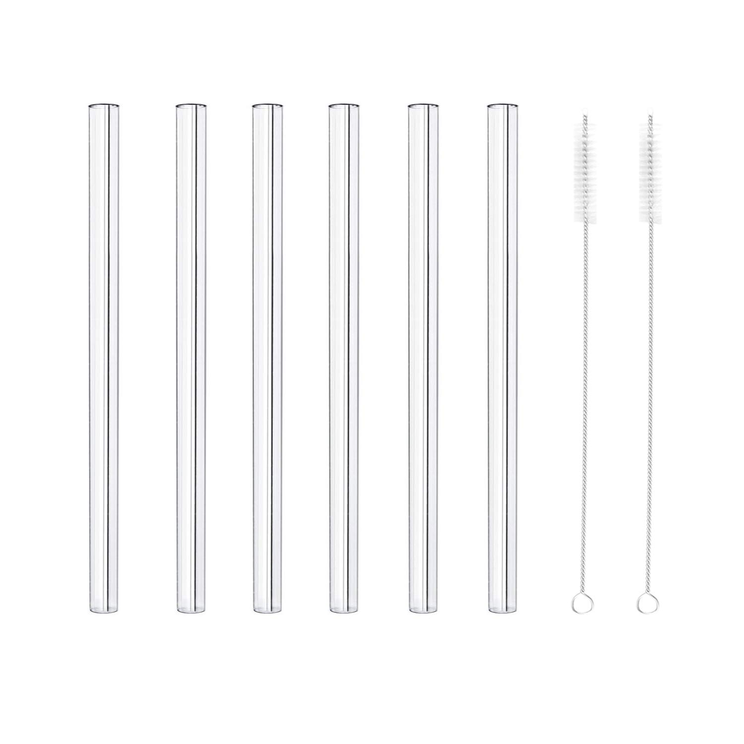 MIXIAO Glass Drinking Straws 15 cm X 10 mm (15cm*10mm)