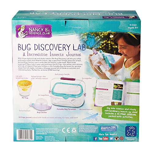Educational Insights Nancy B's Science Club Bug Discovery Lab: Kids Outdoor Toys, Collect & Study Bugs, Includes Pit Trap & Bug Catcher, Ages 8+