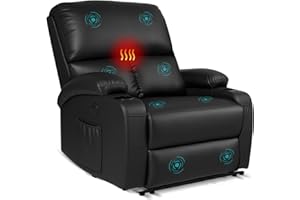 CHABATREE Home Theater Seating,RV Recliner Sofa with Massage and Heat,Manual RV Recliner Loveseat with USB/Cup Holders and Side Pocket for Living Room,Black